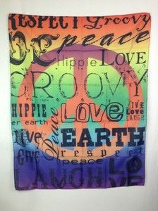 Earthbound Trading Fabric Poster Peace & Love 40" x 30"